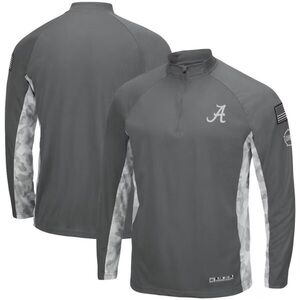Alabama Crimson Tide Men's OHT Gray Military Appreciation 1/4-Zip Pullover